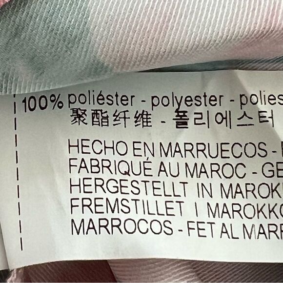 Zara Pink Lapel Tropical Rainforest Print Long Sleeve Blouse size Medium - Picture 7 of 9